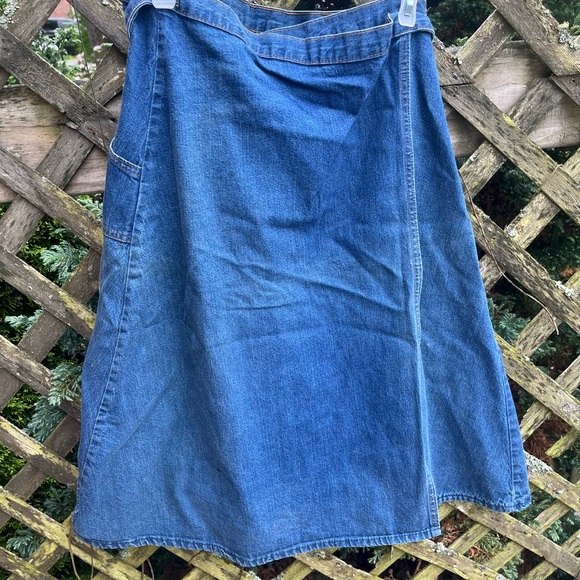 Vintage denim wrap skirt - Picture 3 of 5